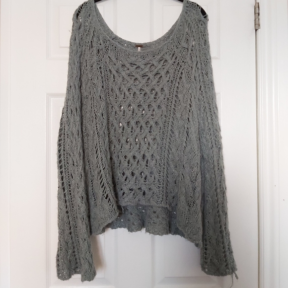 Free People Sweaters - Free People oversized crochet sweater S